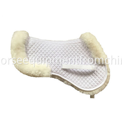 white sheepskin saddle pad